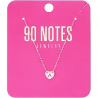 Yehwang 90 NOTES - Initial Heart Ketting - Letter A - zilverkleurig