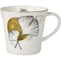 Goebel - Lotus | Koffie / Thee Mok Ginkgo wit | Beker - porselein - 350ml - 2 stuks