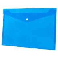 TETIS Kaart A4 PP met drukknoop, Blauw (12 stuks)