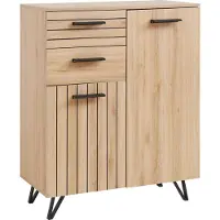 En.casa Dressoir Noppen 100x80x38 cm eikenkleurig en zwart []