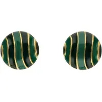 NAEMI Oorbellen goud / groen / zwart