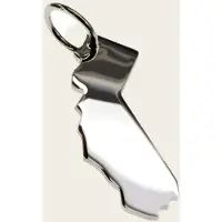 MOOYE ® - Collectie Zilveren Landkaart Californië ketting hanger