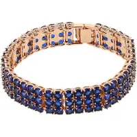 Gaya Armband navy / rose-goud