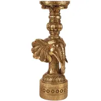 Baroque - Kandelaar - Kandelaar Olifant 38,5 cm - Gold - Resin - 38.5x14.5x12.5 - Polyresin