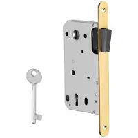 Aprile Woningbouw Magneetslot 2867 – sleutel 90mm – goud gepolijst PVD