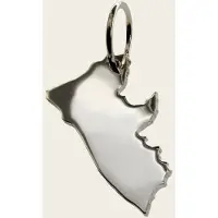 MOOYE ® - Collectie Zilveren Landkaart Liberia ketting hanger