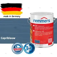 Remmers HK-Lazuur 3in1 Capriblauw 2,5L – Premium Houtbeschermingsbeits voor Buiten – Oplosmiddelhoudend – UV- & Vochtwerend – Impregneer, Grondlaag & Beits in Eén