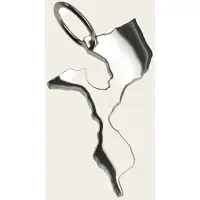 MOOYE ® - Collectie Zilveren Landkaart Mozambique ketting hanger