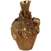 Baroque - Vaas - Vaas Bloemen 30 cm - Goud - Resin - 30x18.5x18.5 - Polyresin