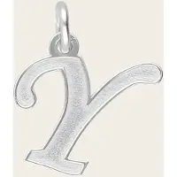 MOOYE ® - Collectie Zilveren letter Y sierlijk mat-glans kettinghanger