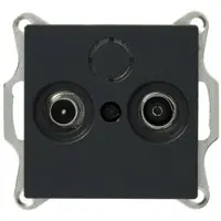 Schneider Electric - System - Wandcontactdoos - coax - stopcontact - universeel - antraciet