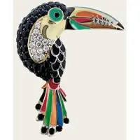 MOOYE ® - Collectie Zilveren Toekan hanger met zirkonia's