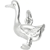 MOOYE ® - Collectie Zilveren Gans 3D kettinghanger