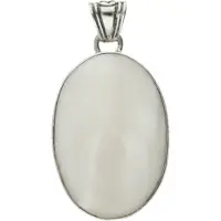MOOYE ® - Collectie Zilveren Aragoniet roze edelsteen ovaal groot hanger