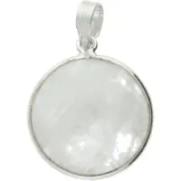 MOOYE ® - Collectie Zilveren Maansteen edelsteen rond hanger