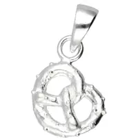 MOOYE ® - Collectie Zilveren Pretzel klein kettinghanger
