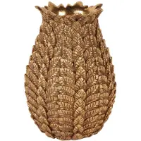 Baroque - Vaas - Vaas Bladeren 21 cm - Goud - Resin - 21x15x15 - Polyresin