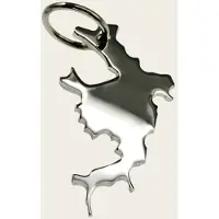 MOOYE ® - Collectie Zilveren Landkaart Bora Bora ketting hanger