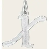 MOOYE ® - Collectie Zilveren letter X sierlijk mat-glans kettinghanger