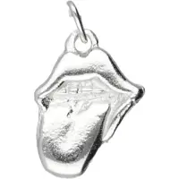 MOOYE ® - Collectie Zilveren Mond met uitgestoken tong klein kettinghanger