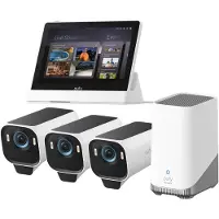 Eufy Security eufyCam S3 Pro MaxColor Vision 4K 3-Cam Set inclusief Homebase 3 + Smart Display E10 - Bundelvoordeel