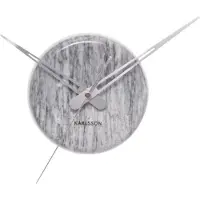 Karlsson Wandklok Marble Dot grijs -