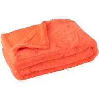 J-Line deken Cutie - polyester - fluo oranje