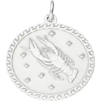 MOOYE ® - Collectie Zilveren Sterrenbeeld kreeft rond kettinghanger