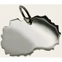 MOOYE ® - Collectie Zilveren Landkaart Macedonië ketting hanger