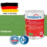 Remmers HK-Lazuur 3in1 Geelgroen 2,5L – Premium Houtbeschermingsbeits voor Buiten – Oplosmiddelhoudend – UV- & Vochtwerend – Impregneer, Grondlaag & Beits in Eén