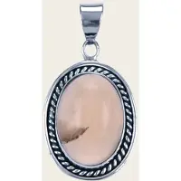 MOOYE ® - Collectie Zilveren Citrien edelsteen ovaal met kabelrand kettinghanger