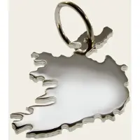 MOOYE ® - Collectie Zilveren Landkaart Ierland Zuid ketting hanger
