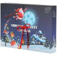 Apollo Sokken Adventskalender Kinderen - Jongens - Kerst - 12 paar sokken - One size (31/36)