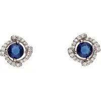 NAEMI Oorbellen navy / zilver