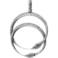 MOOYE ® - Collectie Zilveren Slangenpaar dubbele ring Art Nouveau Jugendstil hanger