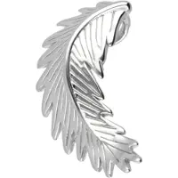 MOOYE ® - Collectie Zilveren Veer eend dons gebogen ketting hanger