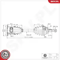ESEN SKV 40SKV016 Aandrijfas