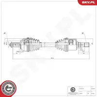 ESEN SKV 40SKV057 Aandrijfas