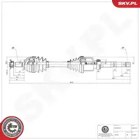 ESEN SKV 40SKV025 Aandrijfas
