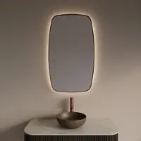 Gliss Design Spiegel Epos met Indirecte LED Verlichting en Verwarming 60x100cm Koper Rose