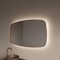 Gliss Design Spiegel Epos met Indirecte LED Verlichting en Verwarming 100x60cm Koper Rose