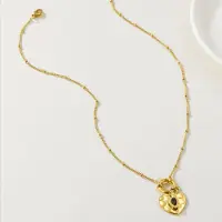 Fashion Jewelry Ketting goud met hartjes bedel - waterproof - stainless steel - kadotip feestdagen