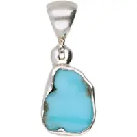 MOOYE ® - Collectie Zilveren Turkoois Turquoise edelsteen vrije vorm 3 kettinghanger