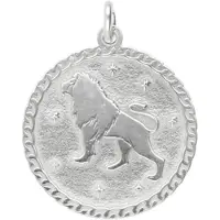 MOOYE ® - Collectie Zilveren Sterrenbeeld leeuw rond kettinghanger
