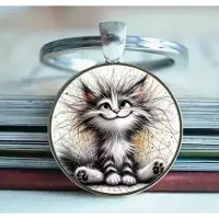 Fashion Jewelry Schattige sleutelhanger katje "Fluffie"