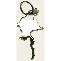 MOOYE ® - Collectie Zilveren Landkaart Myanmar ketting hanger