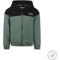 Koko Noko sweatvest donkergroen Jongens Katoen Capuchon Effen - maat 134