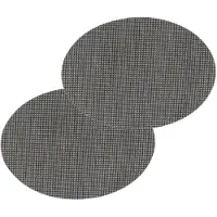 Secret De Gourmet Placemat Maoli - Set van 6x stuks - ovaal - zwart - 48 x 35 cm - kunststof - onderlegger - Tafel onderleggers