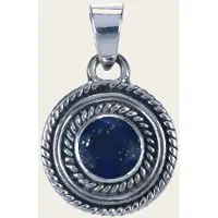 MOOYE ® - Collectie Zilveren Lapis lazuli edelsteen rond facet geslepen kettinghanger