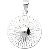 MOOYE ® - Collectie Zilveren Zon stralend in ring kettinghanger